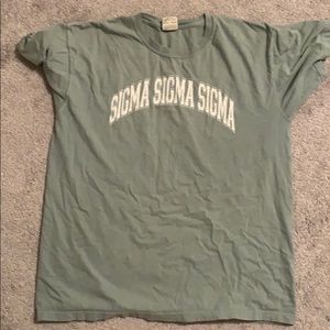 Sage green Comfort Colors Tri Sigma shirt